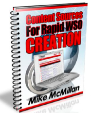 Content Sources For Rapid WSO Creation